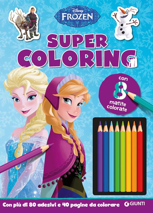 Frozen. Super coloring. Con adesivi. Con 8 matite - copertina