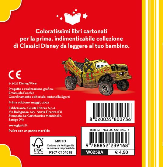 LIBRO I NUOVI PERSONAGGI DI CARS 3 DISNEY PIXAR SCEGLI NUMERO