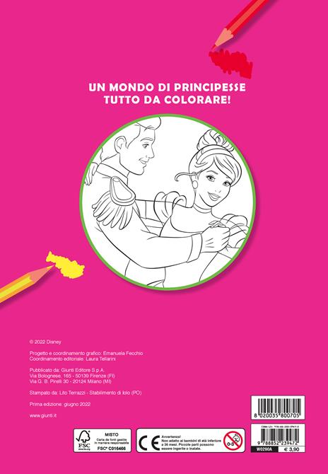 Sogni da principessa. Ediz. a colori - Libro - Disney Libri - Primo album  da colorare