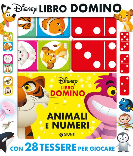 Numeri e animali. Libro domino Disney. Ediz. a colori. Con 28 tessere domino - copertina