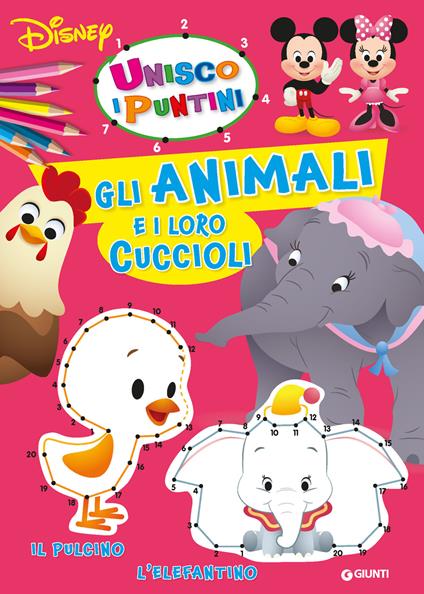 Gli animali e i loro cuccioli. Unisco i puntini. Ediz. a colori - copertina