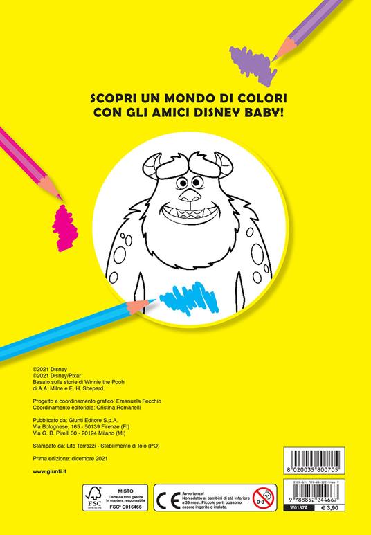 I colori. Disney baby. Ediz. a colori - Libro - Disney Libri - Primo album  da colorare