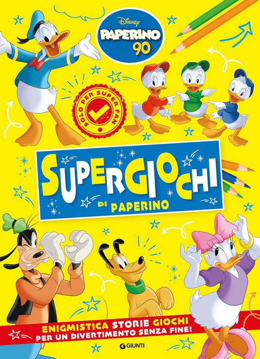 Supergiochi di Paperino. Paperino 90. Enigmistica Storie Giochi per un divertimento senza fine! Ediz. a colori - copertina