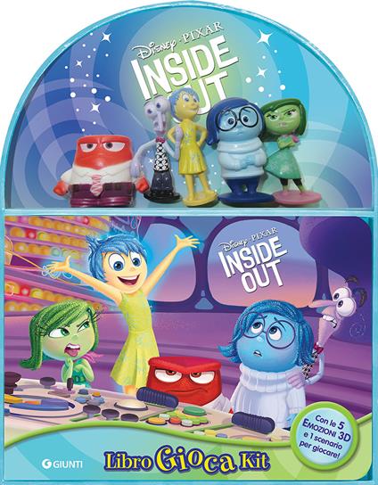 Inside out. Libro gioca kit. Ediz. a colori. Con 5 emozioni 3D. Con scenario per giocare - copertina