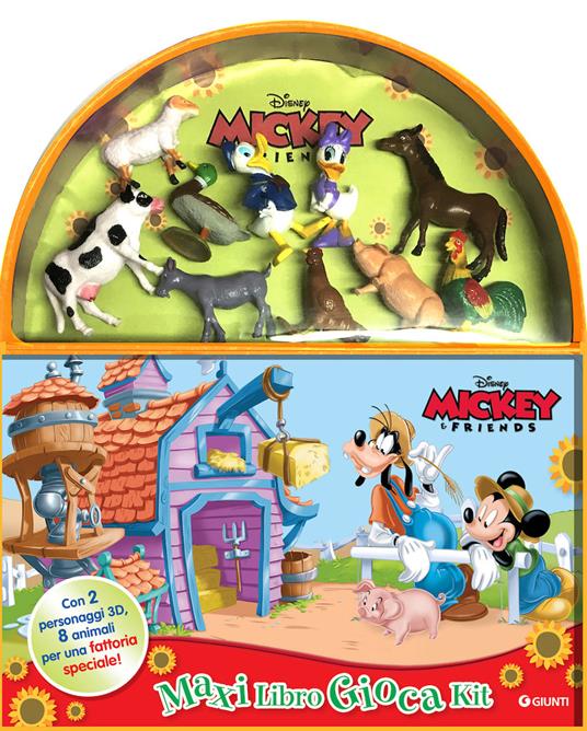 In fattoria. Mickey & friends. Maxi libro gioca kit. Ediz. a colori. Con 10 figurine 3D - copertina