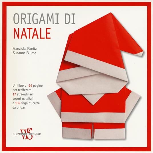 Buffo Natale, istruzioni origami per piegare un foglio A4 e fare un mini-libro  origami di 6 pagine