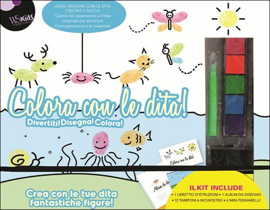 Colora con le dita! Divertiti! Disegna! Colora! Crea con le dita fantastiche figure! Con gadget - copertina