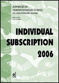 Advances in transportation studies. An international journal. Individual subscription (2006) - copertina