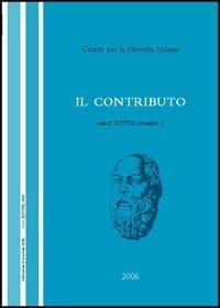Il contributo (2006). Vol. 3 - Giacomo Marramao,Stefano Orofino,Claudio D'Errico - copertina