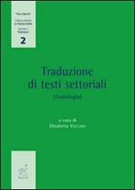 Traduzioni di testi settoriali