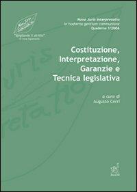 Nova juris interpretatio in hodierna gentium communione. Vol. 1: Costituzione interpretazione, garanzie e tecnica legislativa. - copertina