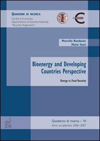 Bioenergy and developing countries perspective: energy vs. food security - Marcella Randazzo,Maria Sassi - copertina