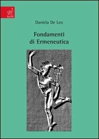 Fondamenti di ermeneutica - Daniela De Leo - copertina