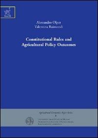 Constitutional rules and agricultural policy outcomes - Alessandro Olper,Valentina Raimondi - copertina