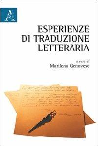 Esperienze di traduzione letteraria. Vol. 1 - copertina