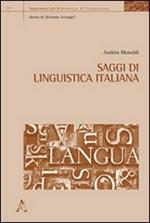 Saggi di linguistica italiana