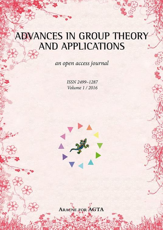 Advances in group theory and applications (2016). Vol. 1 - copertina