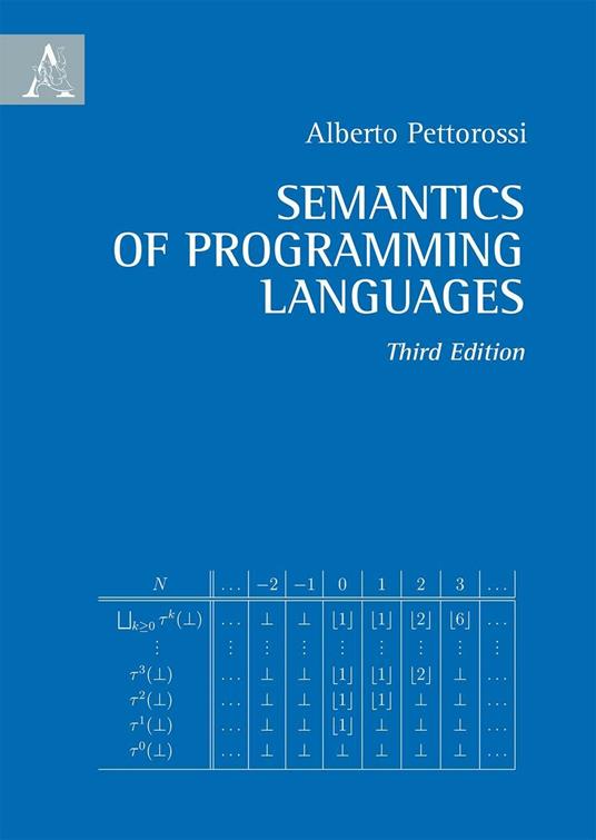 Semantics of programming languages - Alberto Pettorossi - copertina