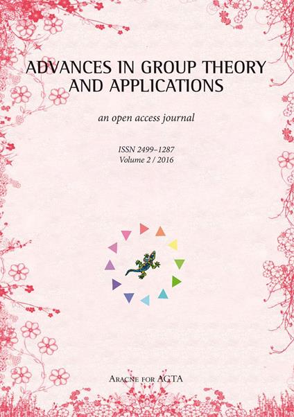 Advances in group theory and applications (2016). Vol. 2 - copertina