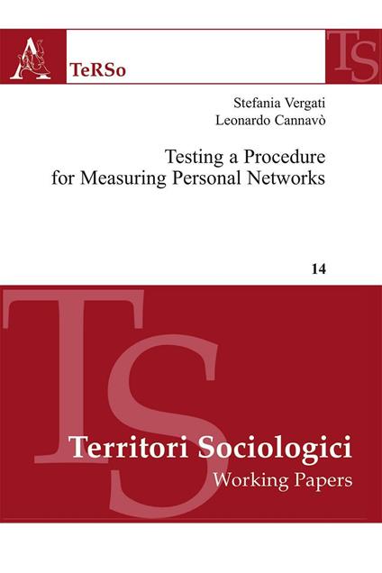 Testing a procedure for measuring personal networks - Stefania Vergati,Leonardo Cannavò - copertina