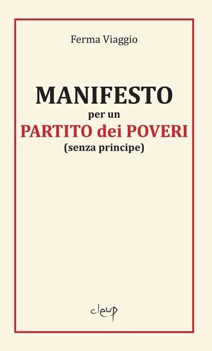 Manifesto per un partito partito dei poveri (senza principe) - Ferma Viaggio - copertina