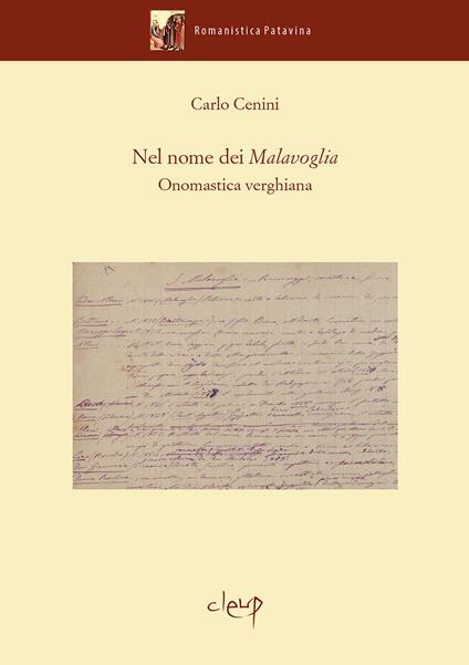 Nel nome dei Malavoglia. Onomastica verghiana - Carlo Cenini - copertina