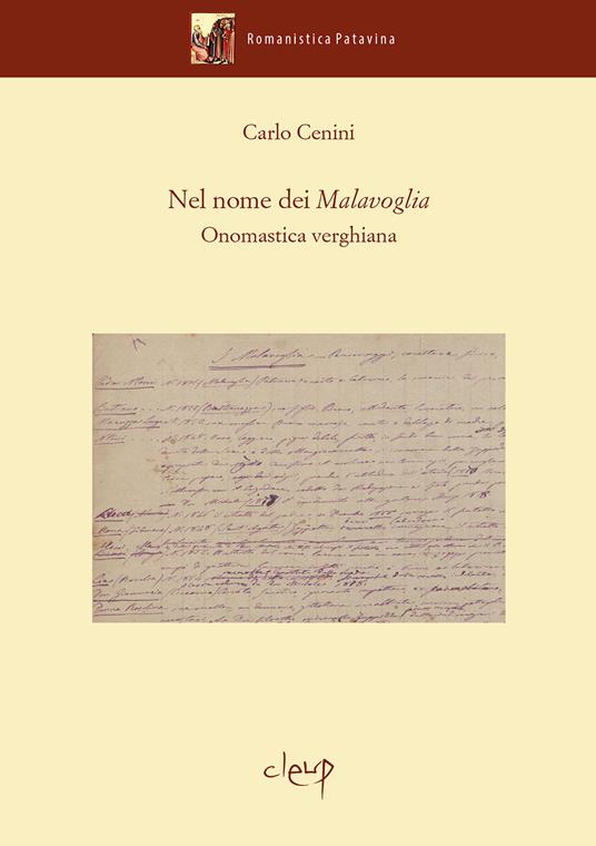 Nel nome dei Malavoglia. Onomastica verghiana - Carlo Cenini - copertina