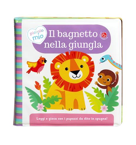 Il bagnetto nella giungla. Ediz. a colori. Con 2 pupazzi da dito - copertina