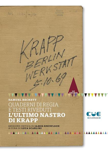 Quaderni di regia e testi riveduti. L'ultimo nastro di Krapp - Samuel Beckett - copertina