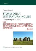 Storia della Letteratura Inglese. I.10. Gli albori della prosa narrativa ed eufuistica e della letteratura di viaggio