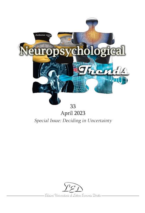 Neuropsychogical trends (2023). Vol. 33: Special issue: deciding in uncertainty - copertina