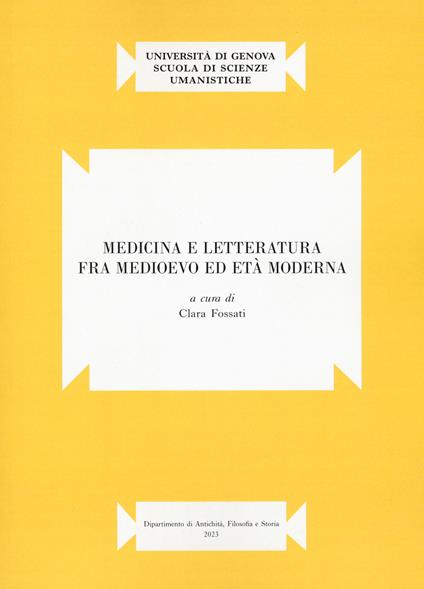 Medicina e letteratura fra Medioevo ed Età moderna - copertina