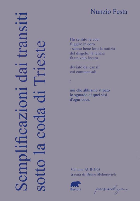 Semplificazioni dai transiti sotto la coda di Trieste - Nunzio Festa - copertina