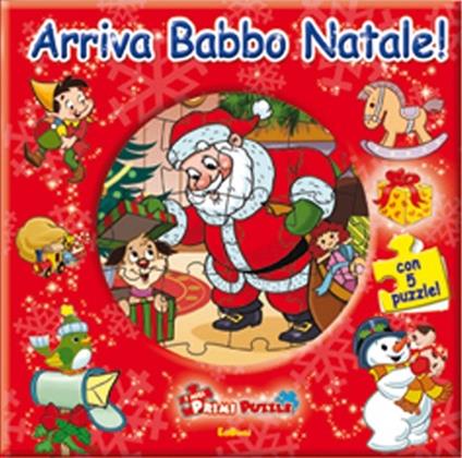 Arriva Babbo Natale! Book&puzzle. Ediz. a colori. Con 5 puzzle - Rob Parkinson,Maria Rita Gentili - copertina