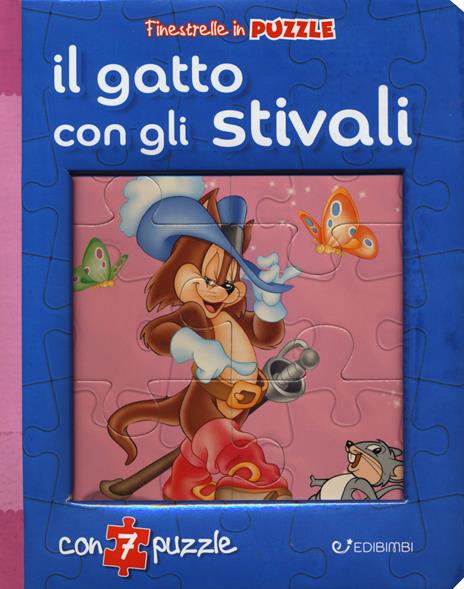 Il gatto con gli stivali. Finestrelle in puzzle. Ediz. a colori - Claudio Cernuschi - copertina