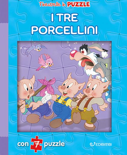 I tre porcellini. Finestrelle in puzzle. Ediz. a colori - Claudio Cernuschi - copertina