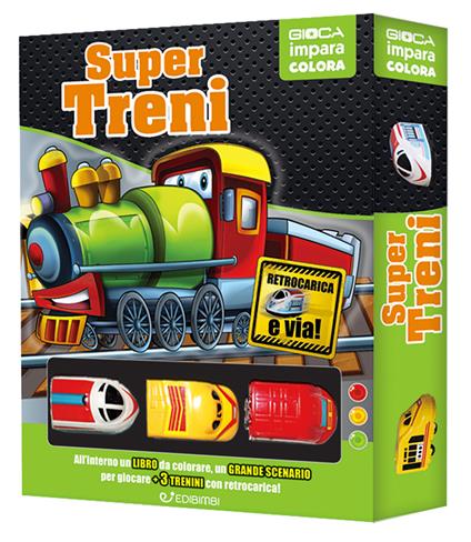 Super treni. Ediz. a colori. Con 6 trenini con retroricarica - Veronica Trillò - copertina