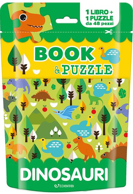 Dinosauri. Book&puzzle. Ediz. illustrata. Con puzzle - copertina