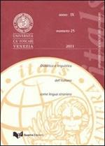 Itals. Didattica e linguistica dell'italiano come lingua straniera (2011). Vol. 25