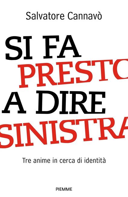 Si fa presto a dire sinistra. Tre anime in cerca di identità - Salvatore Cannavò - copertina