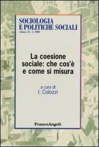 La coesione sociale: che cos'è e come si misura - copertina