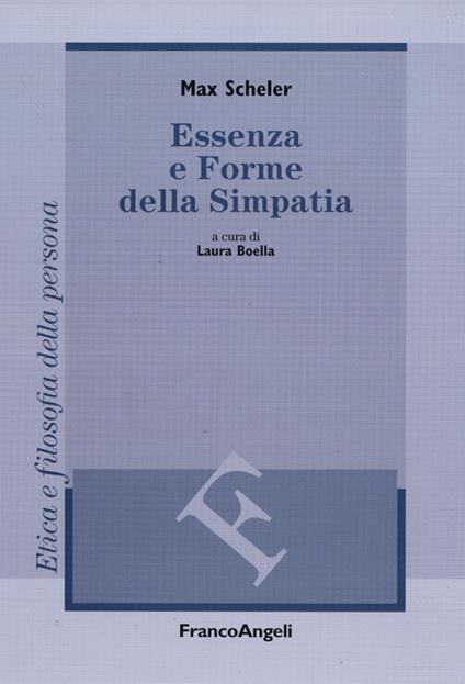 Essenza e forme della simpatia - Max Scheler - copertina