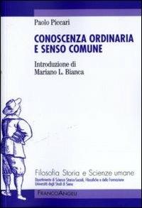 Conoscenza ordinaria e senso comune - Paolo Piccari - copertina