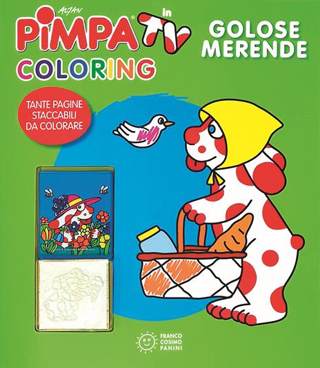 Golose merende. Pimpa in tv. Coloring. Ediz. illustrata. Con gadget - Altan - copertina