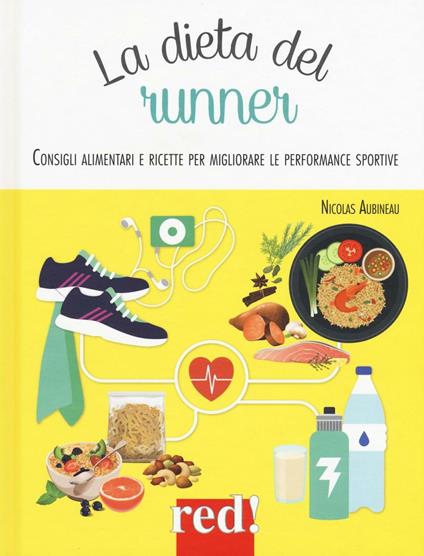 La dieta del runner. Consigli alimentari e ricette per migliorare le performance sportive. Ediz. illustrata - Nicolas Aubineau - copertina