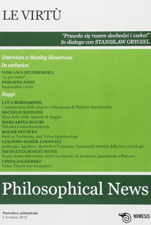 Philosophical news (2012). Vol. 4 - copertina