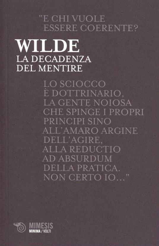 La decadenza del mentire - Oscar Wilde - copertina