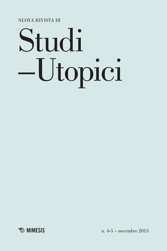 Studi utopici (2016). Vol. 4-5 - copertina