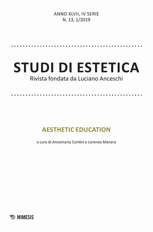 Studi di estetica (2019). Vol. 1 - copertina