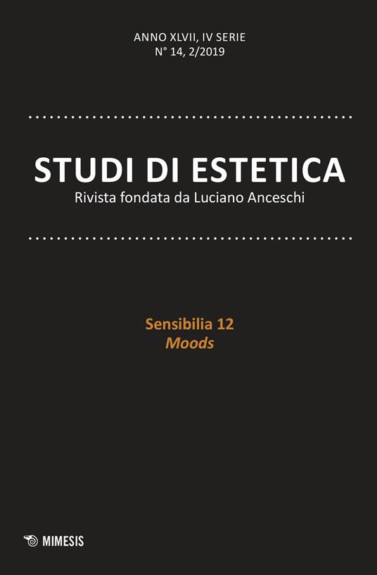 Studi di estetica (2019). Vol. 2: Sensibilia 12. Moods. - copertina